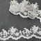 1 Yard Beaded & Corded Embroidered Lace Trim 2.75" Wide 100% Polyester for Bridal & Evening Dresses
